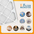 Filter-Monster 1" Pleated HVAC Air Conditioner Furnace Replacement Air Filter MERV 11 / MERV 13 Options, 4 Pack
