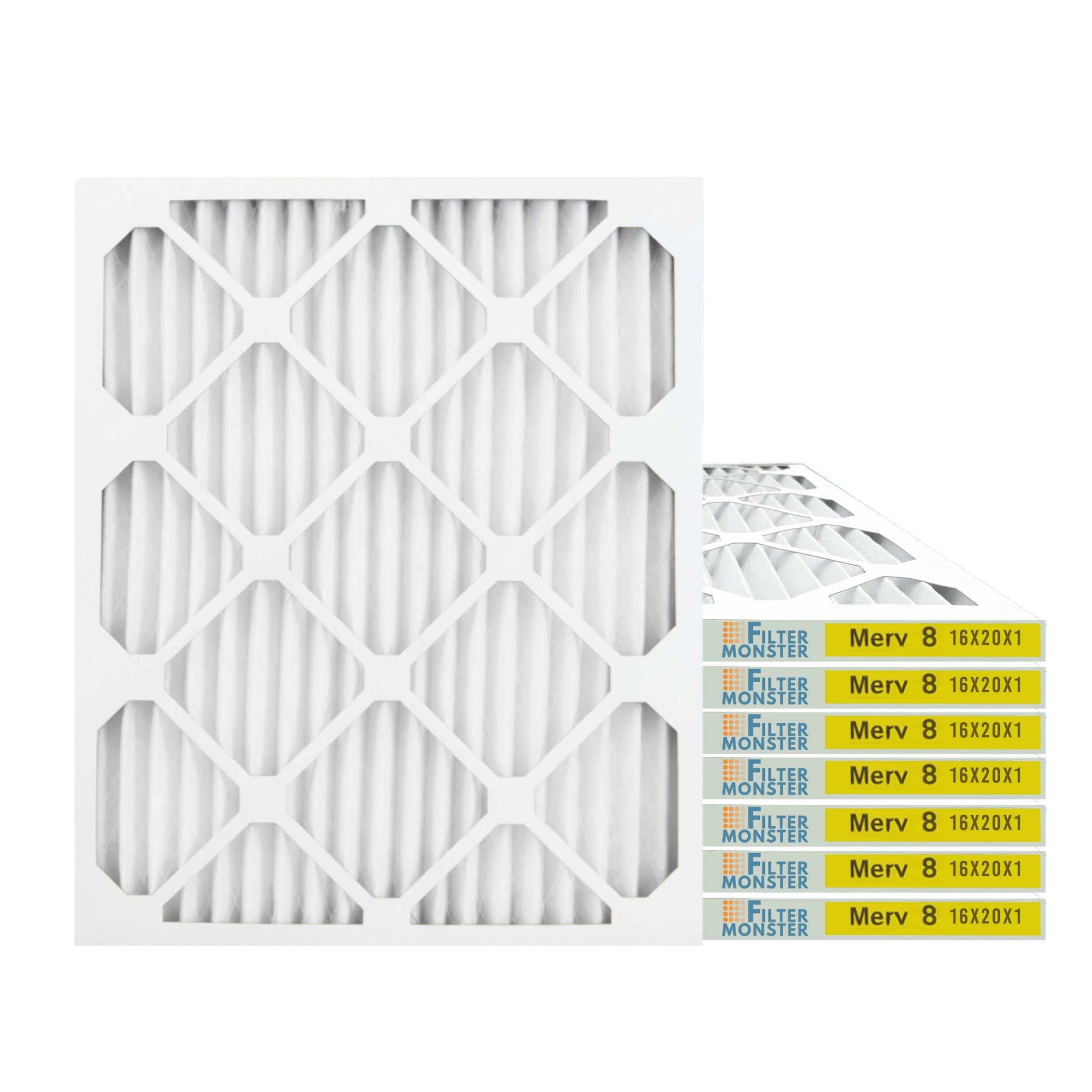 Filter-Monster 1" Pleated HVAC Air Conditioner Furnace Replacement Air Filter MERV 11 / MERV 13 Options, 4 Pack