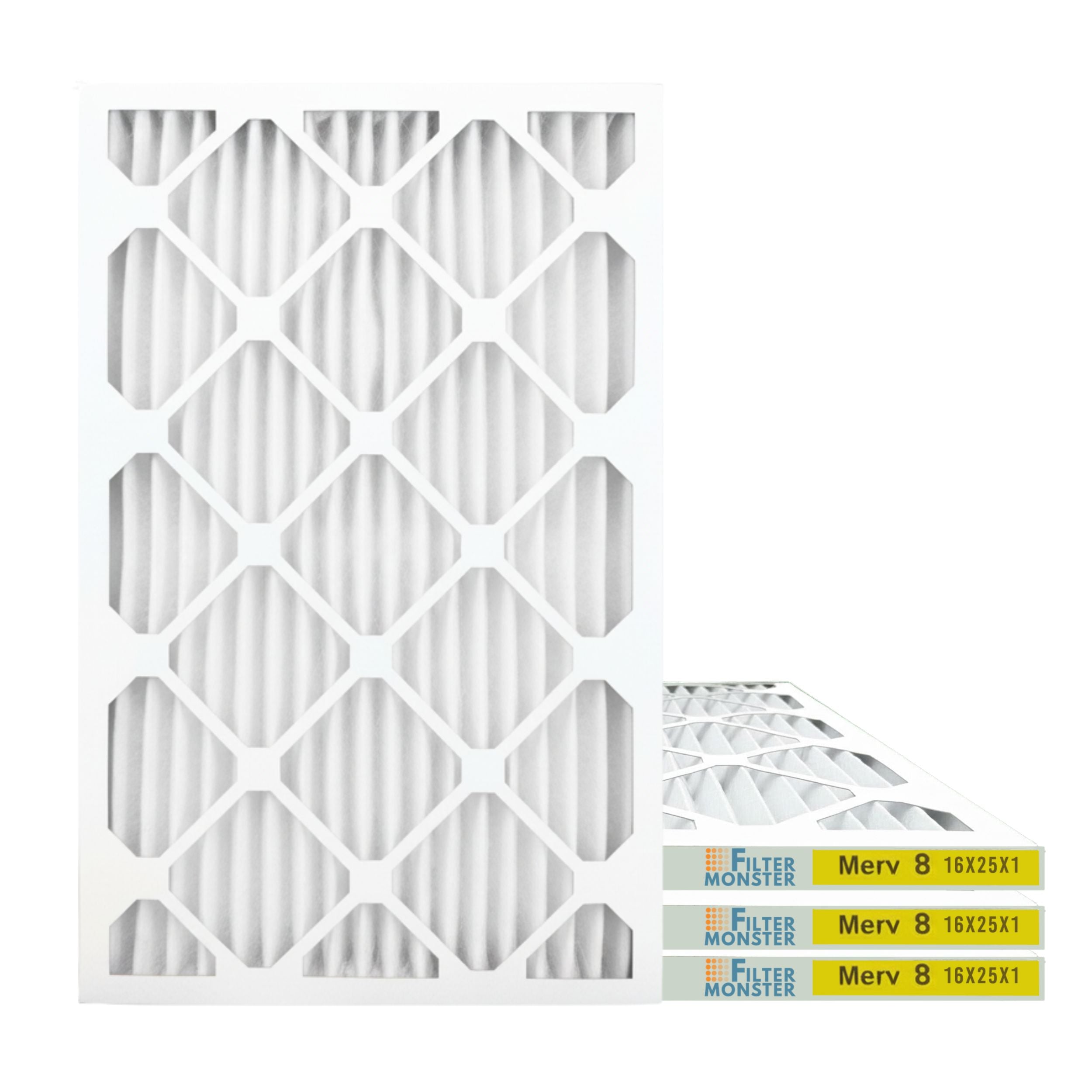 Filter-Monster 1" Pleated HVAC Air Conditioner Furnace Replacement Air Filter MERV 11 / MERV 13 Options, 4 Pack