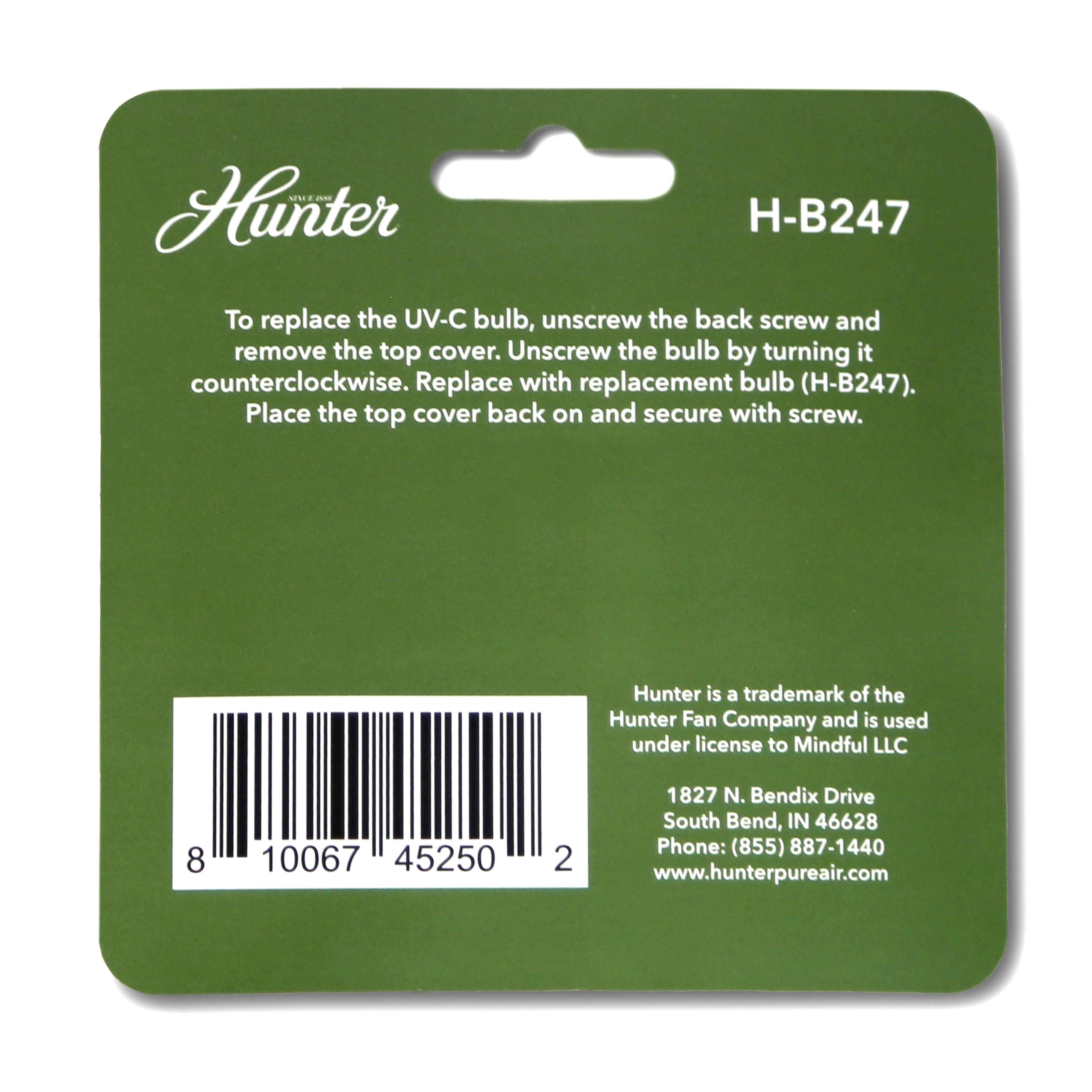 Hunter UV-C Air Purifier Replacement Light Bulb H-B247