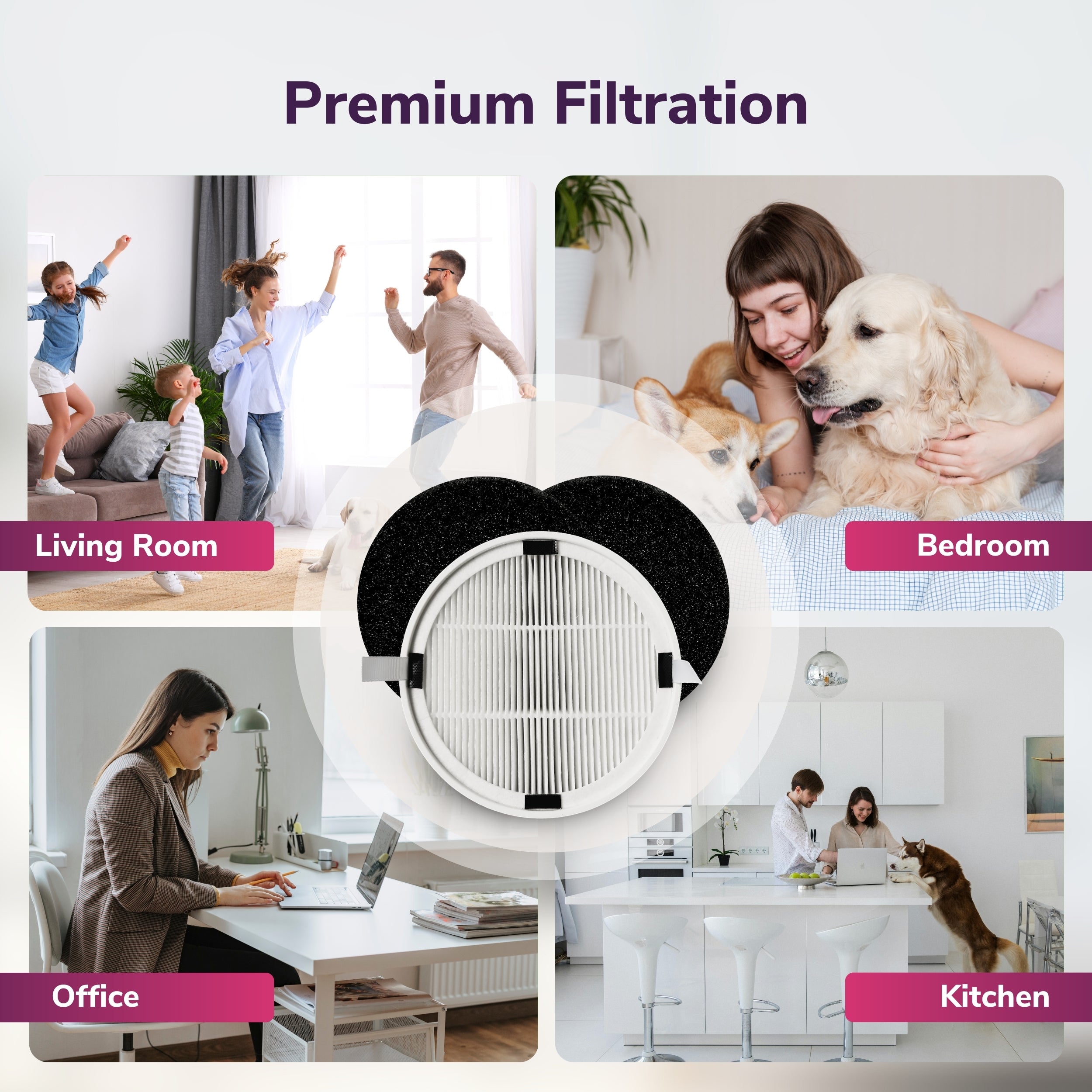Hunter Replacement Air Purifier Filter Value Pack H-HF125-VP