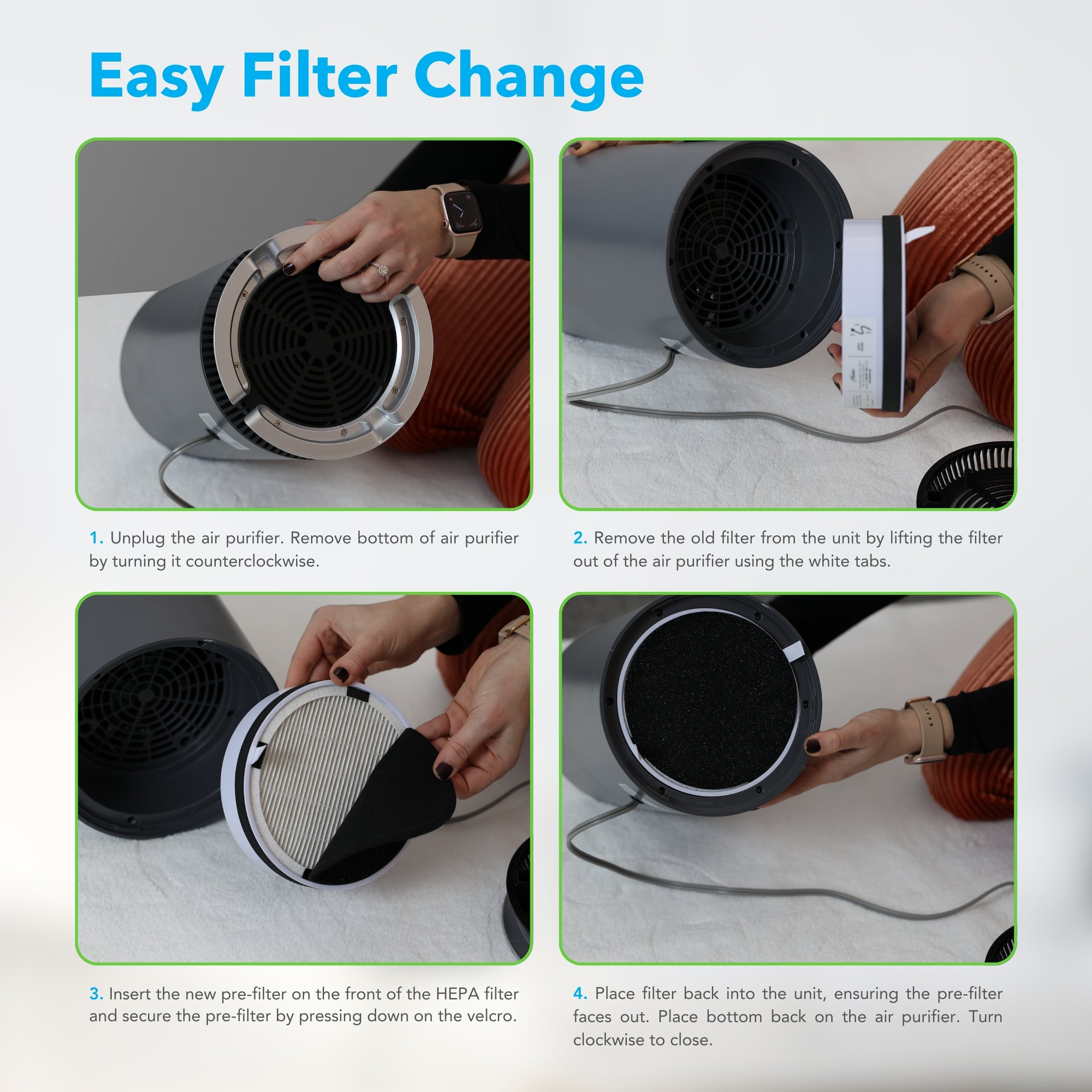 Hunter Replacement Air Purifier Filter Value Pack H-HF125-VP