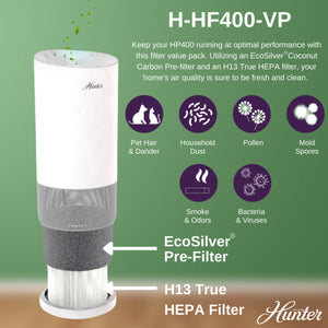 Hunter H-HF400-VP Replacement Air Purifier Filter Value Pack