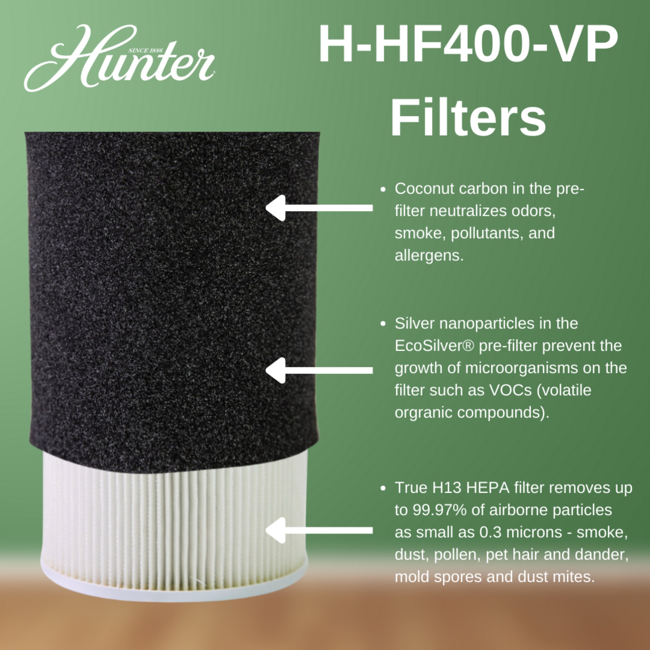 Hunter Replacement Air Purifier Filter Value Pack H-HF400-VP