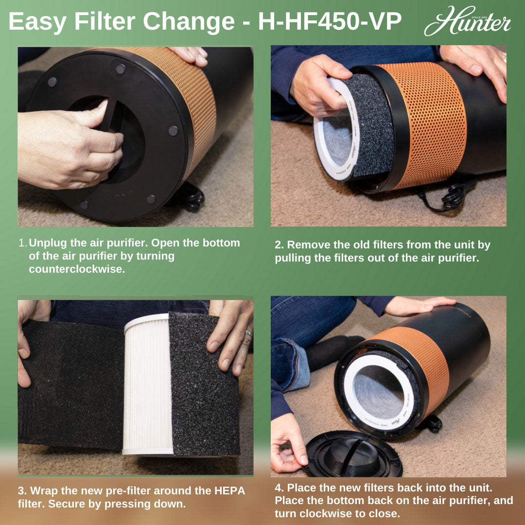 Hunter Replacement Air Purifier Filter Value Pack H-HF450-VP