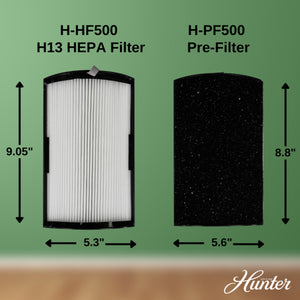 Hunter H-HF500-VP Replacement Air Purifier Filter Value Pack