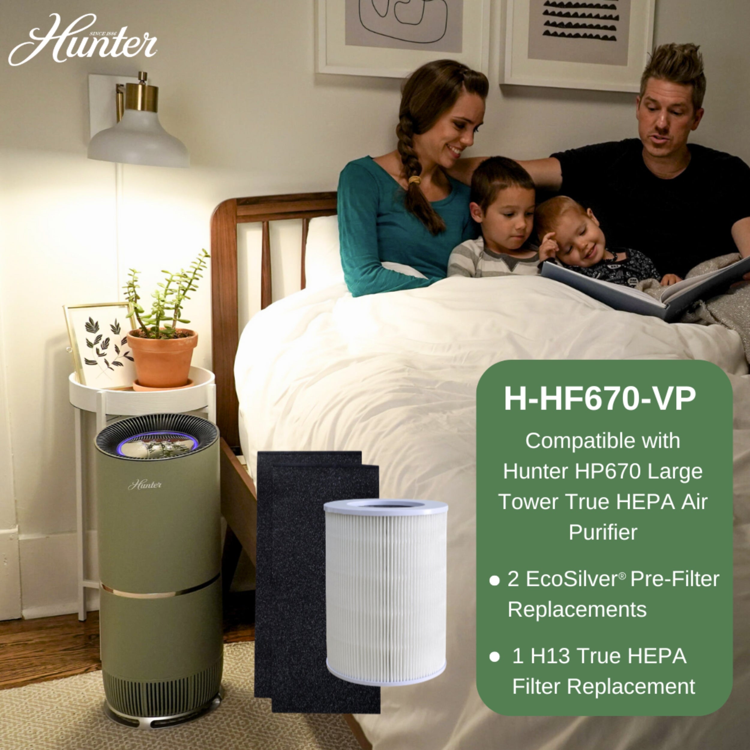 Hunter Replacement Air Purifier Filter Value Pack H-HF670-VP