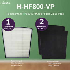 Hunter H-HF800-VP Replacement Air Purifier Filter Value Pack