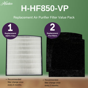 Hunter H-HF850-VP Replacement Air Purifier Filter Value Pack