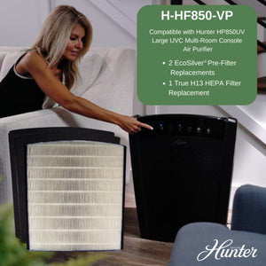 Hunter H-HF850-VP Replacement Air Purifier Filter Value Pack