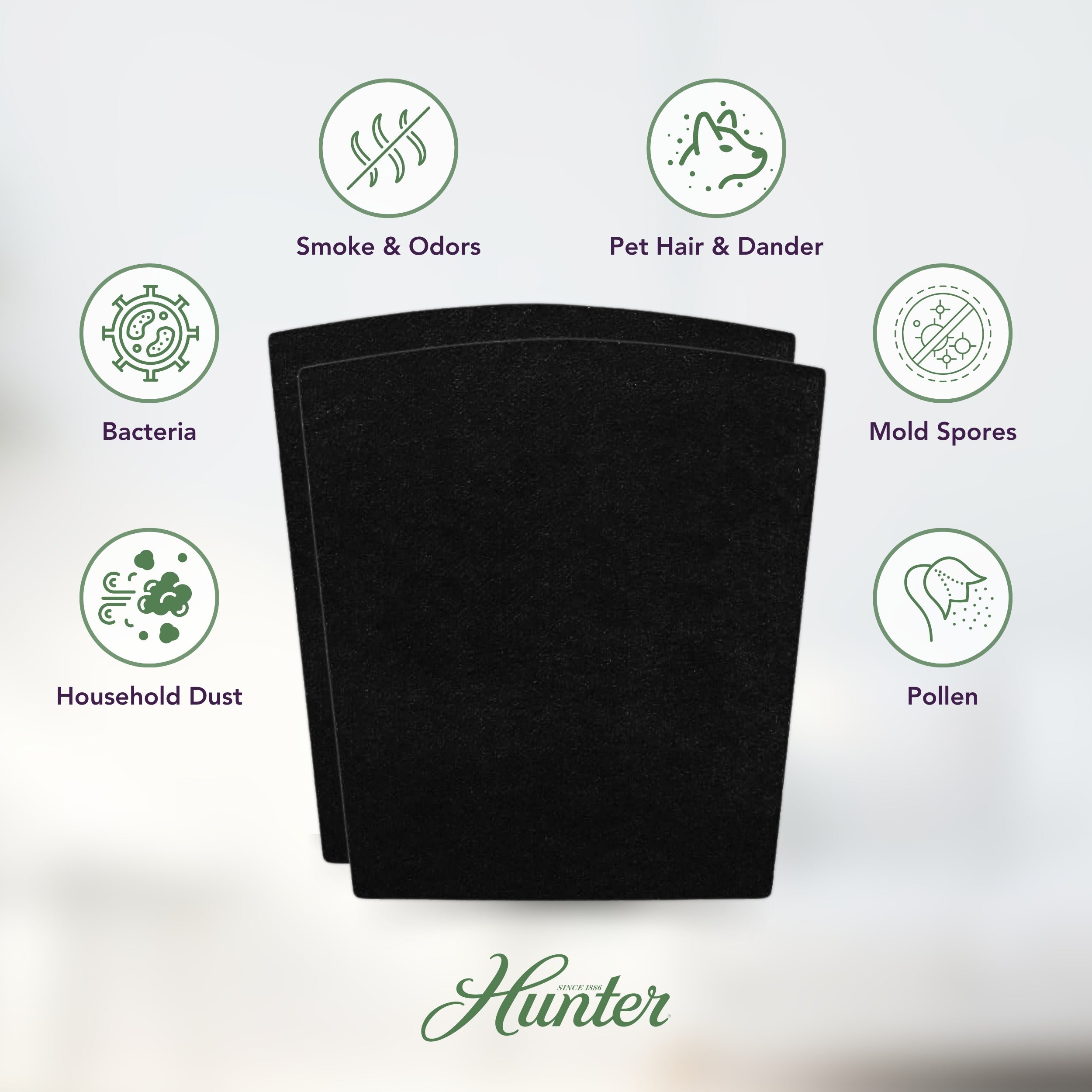 Hunter EcoSilver® Replacement Air Purifier Pre-Filter 2 Pack H-PF800