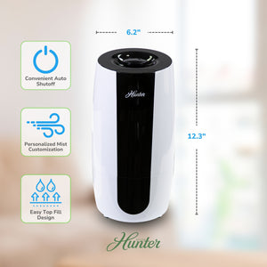 HHU425 Hunter Aspire 0.7 Gal Ultrasonic Cool Mist Humidifier