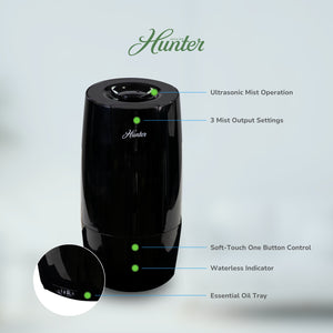 HHU475 Hunter Aspire 0.7 Gal Ultrasonic Cool Mist Humidifier