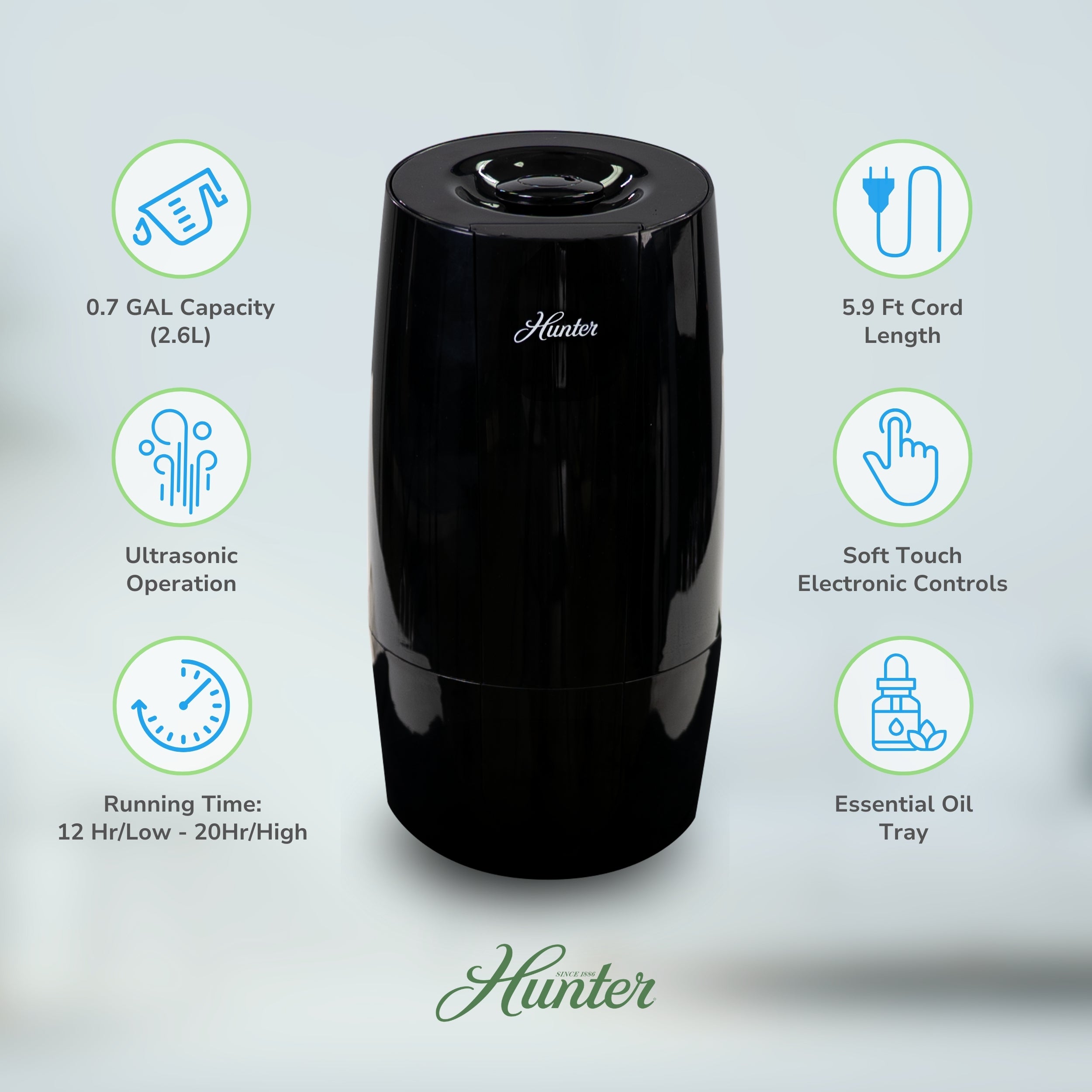 Hunter Aspire Cool Mist 0.7 Gal Ultrasonic Humidifier HHU475