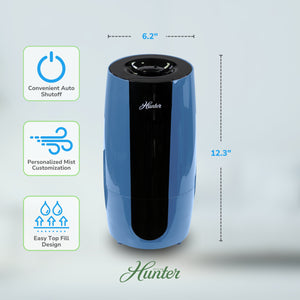 HHU475 Hunter Aspire 0.7 Gal Ultrasonic Cool Mist Humidifier