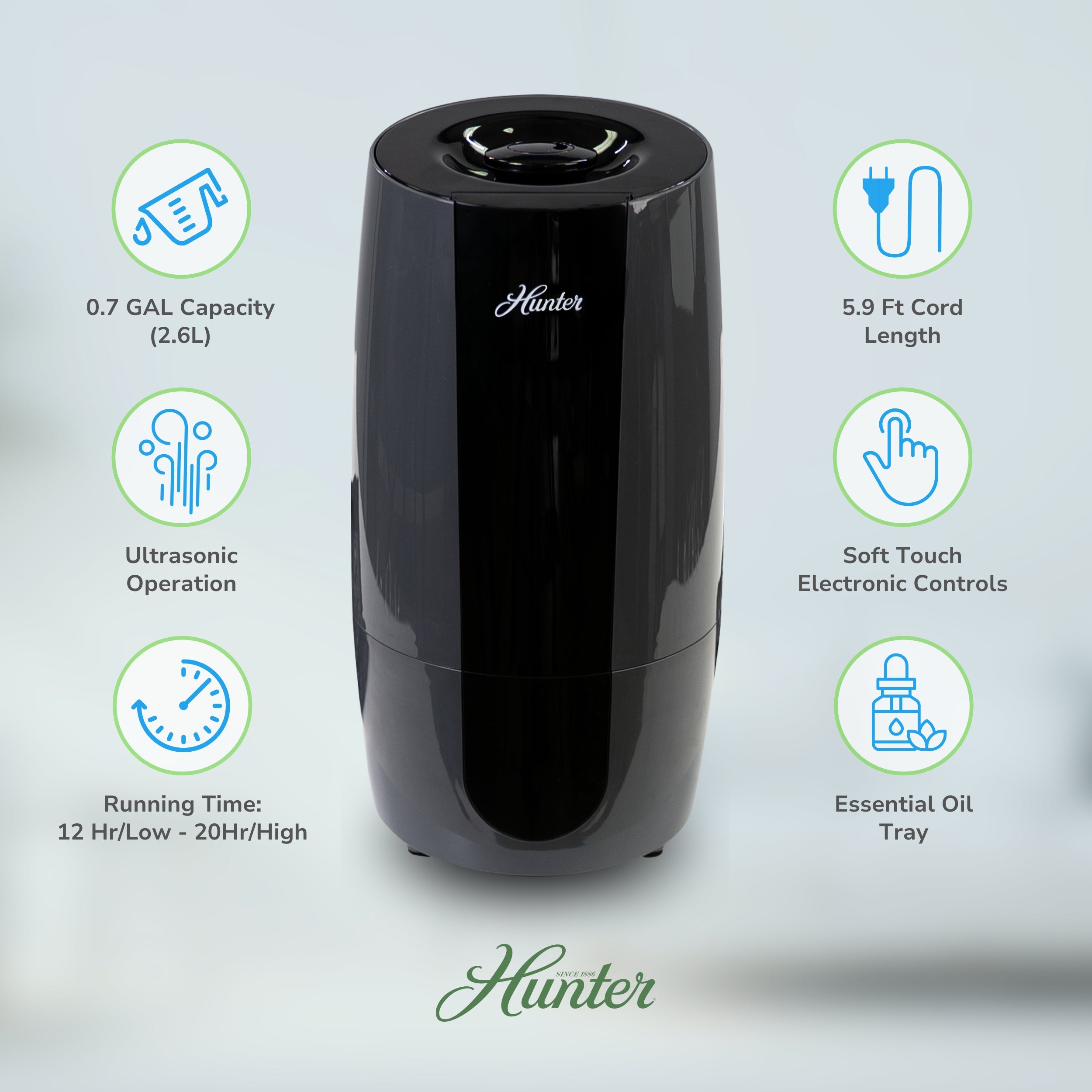 Hunter Aspire Cool Mist 0.7 Gal Ultrasonic Humidifier HHU475