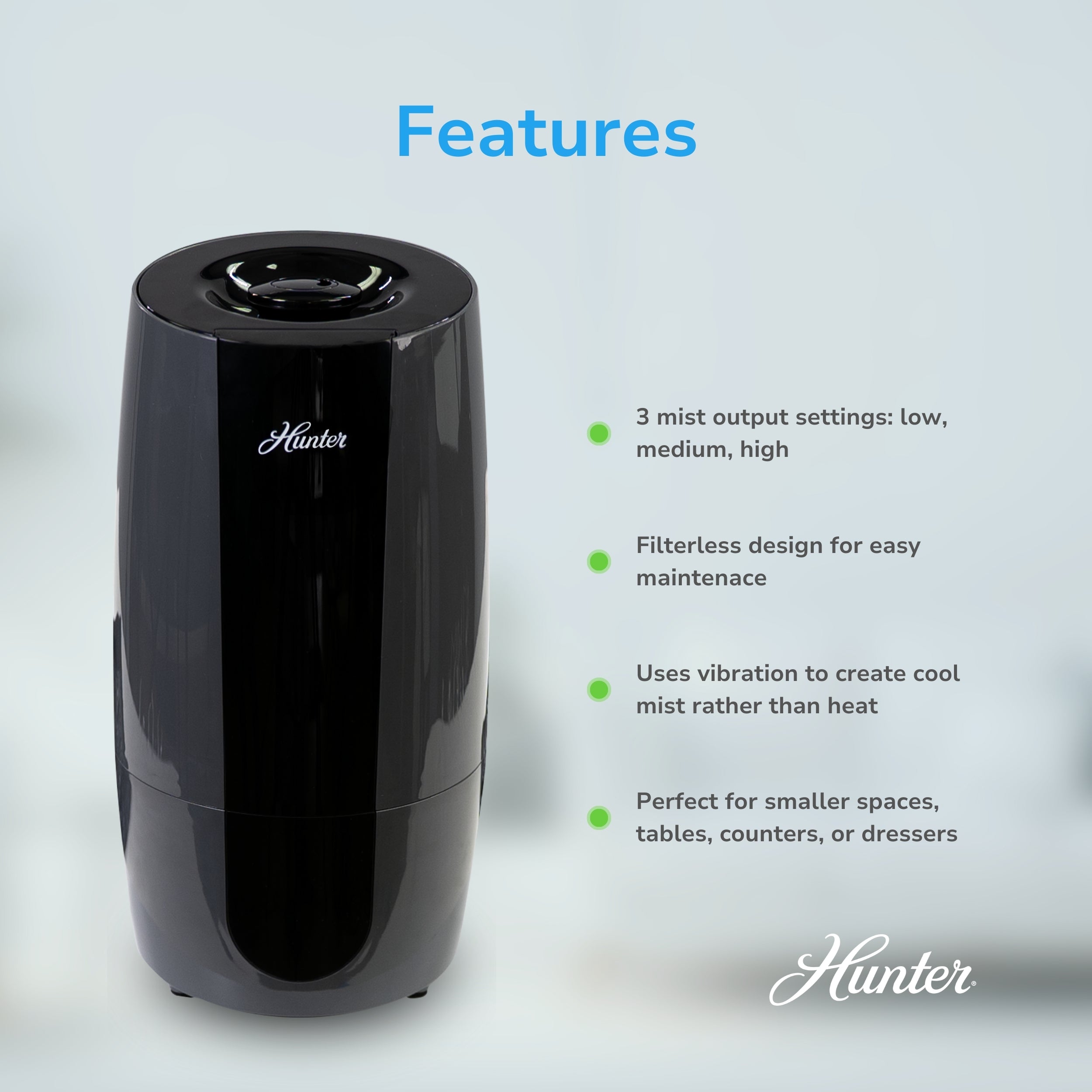 Hunter Aspire Cool Mist 0.7 Gal Ultrasonic Humidifier HHU475