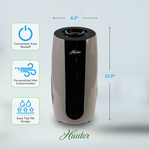 HHU475 Hunter Aspire 0.7 Gal Ultrasonic Cool Mist Humidifier