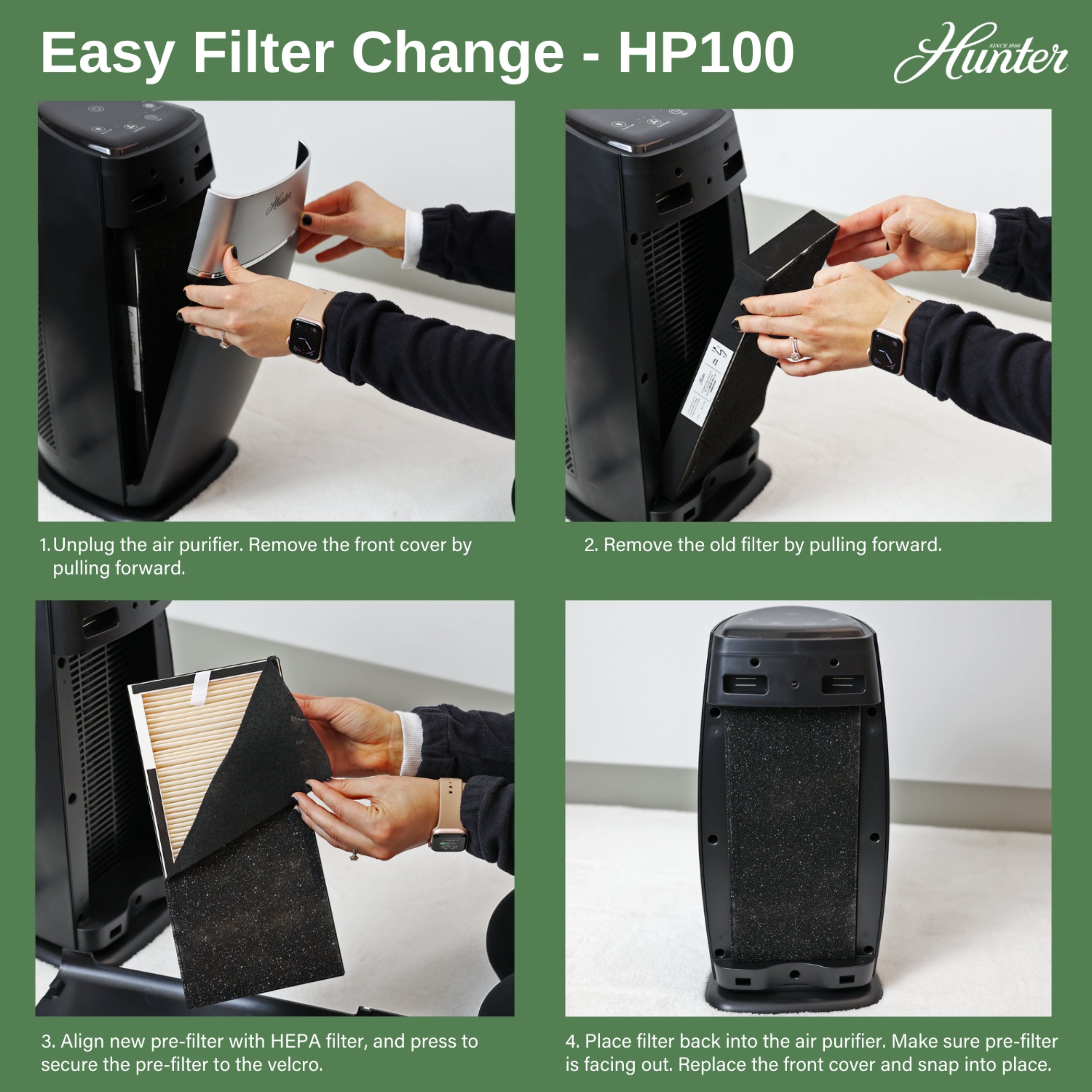 Hunter Medium Tower Air Purifier HP100