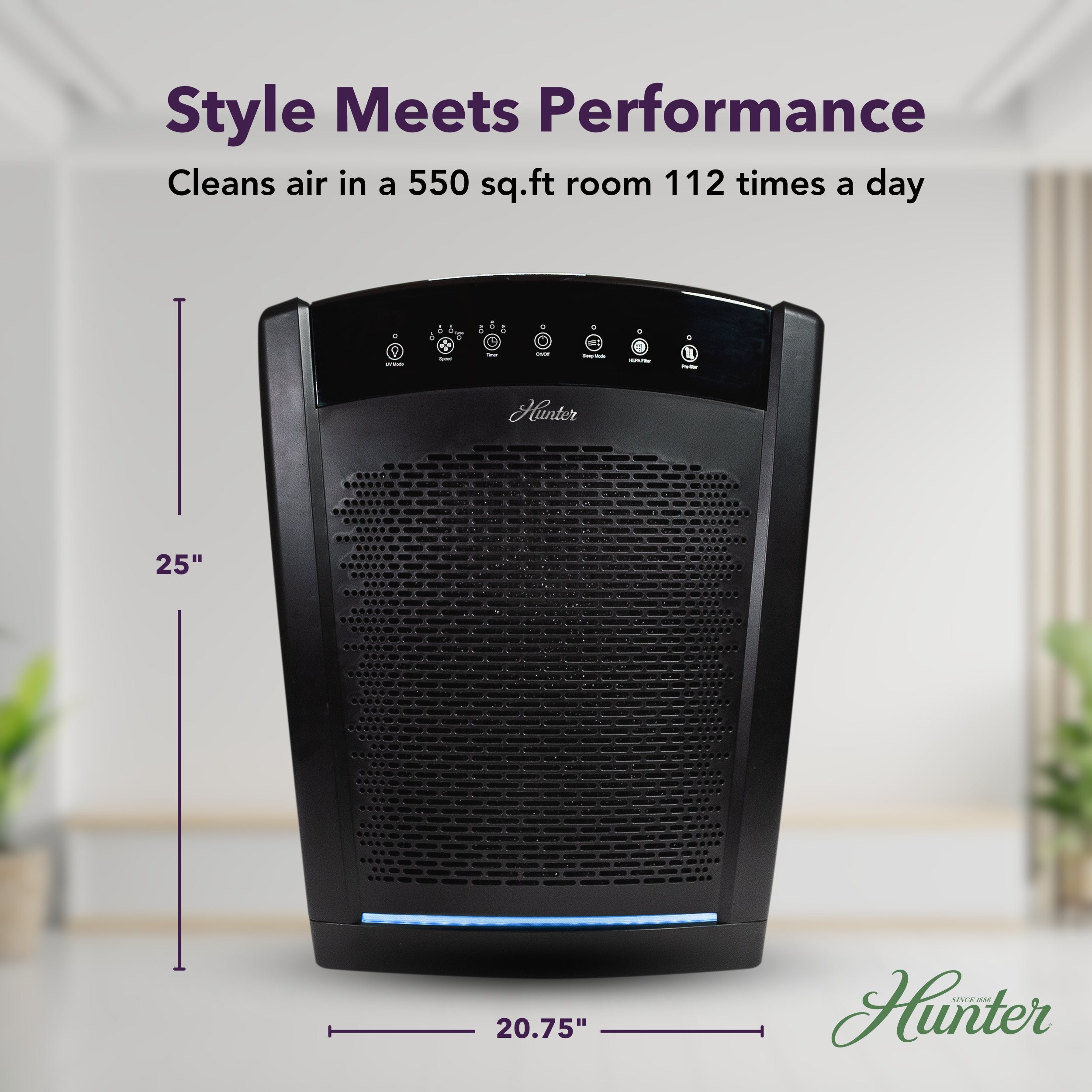 Hunter Large UVC Multi-Room Console Air Purifier HP850UV
