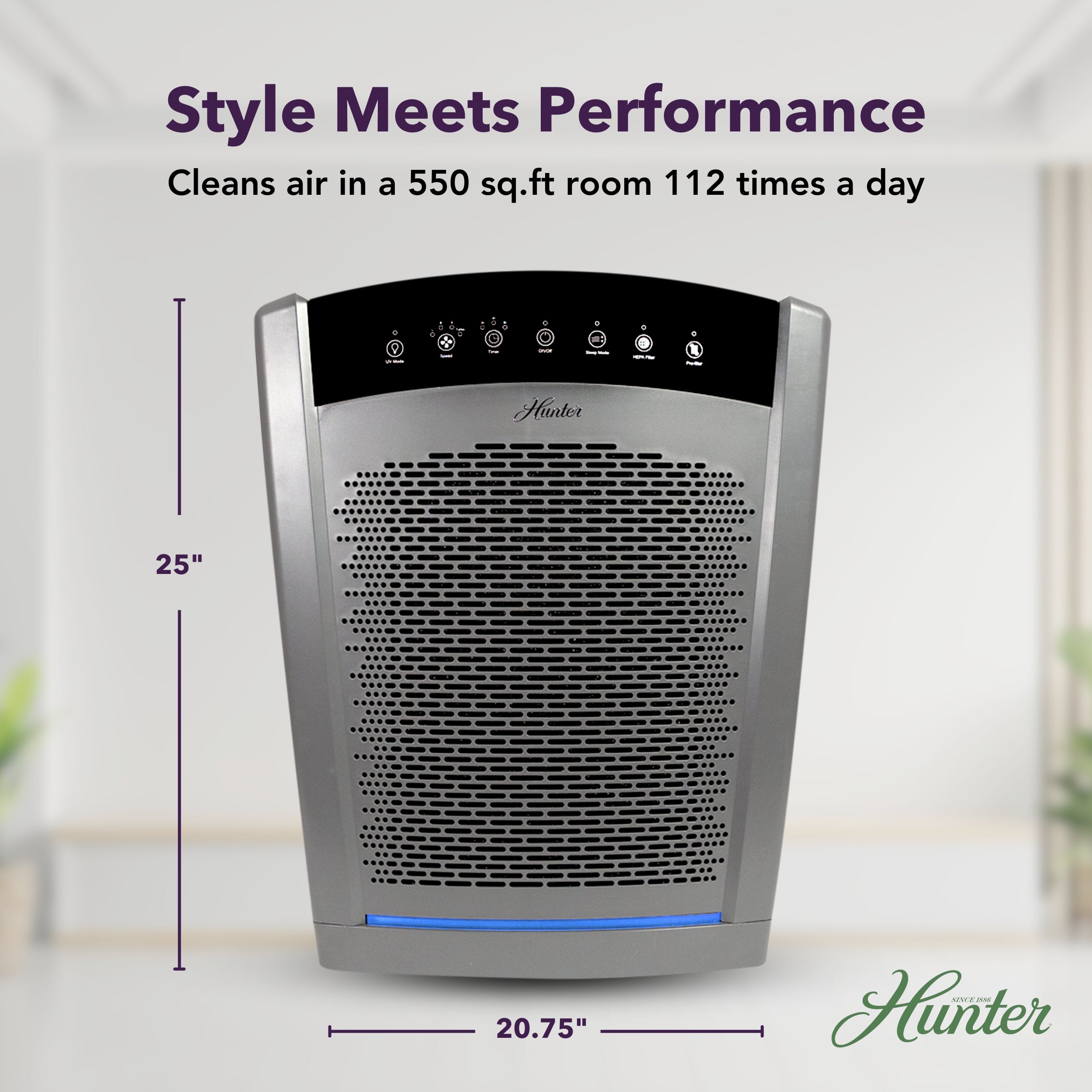 Hunter Large UVC Multi-Room Console Air Purifier HP850UV