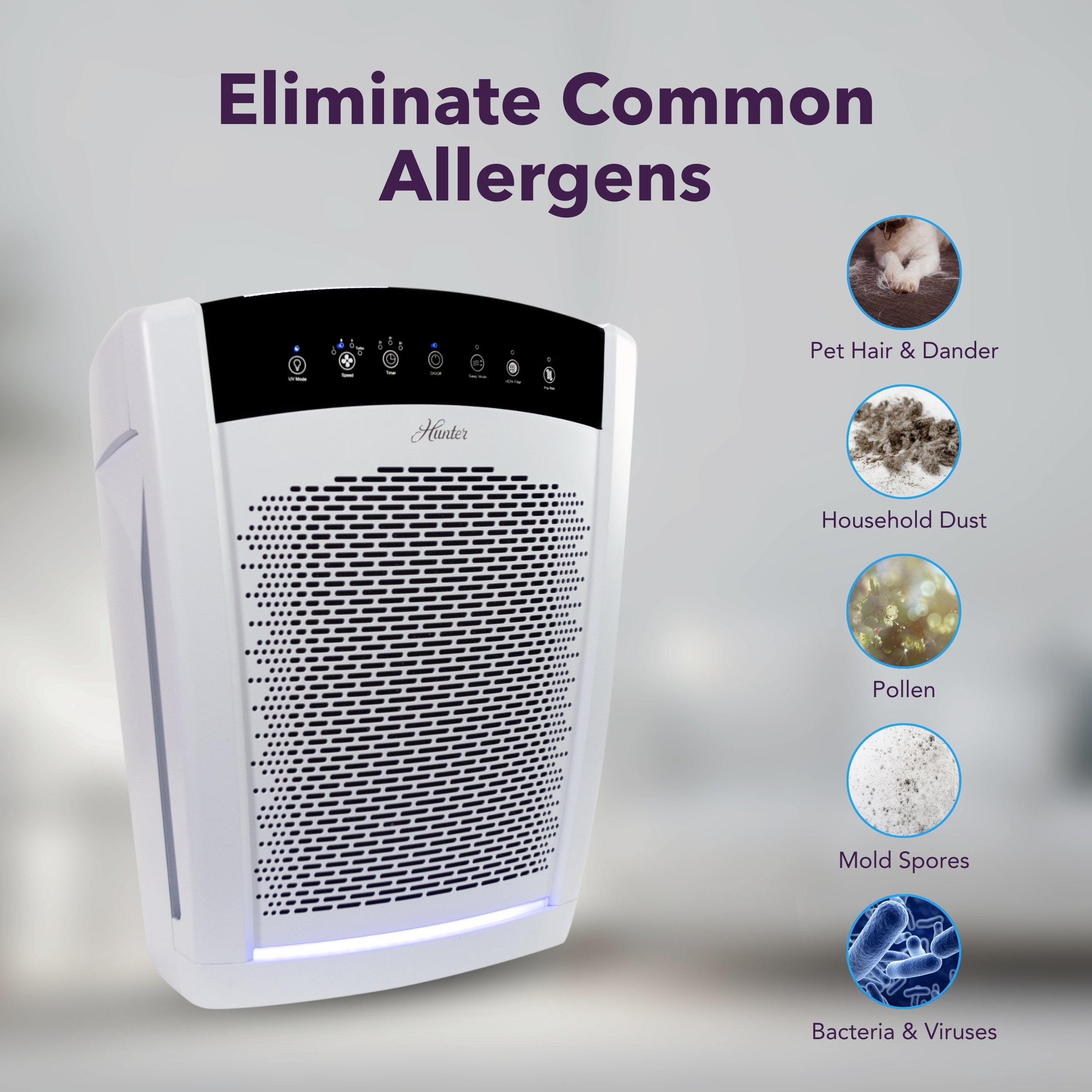 Hunter Large UVC Multi-Room Console Air Purifier HP850UV