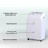 Hunter 10,000 BTU (8,000 SACC) Portable Air Conditioner with Heat for Rooms Up to 450 Sq. Ft. HPAC-12C150P