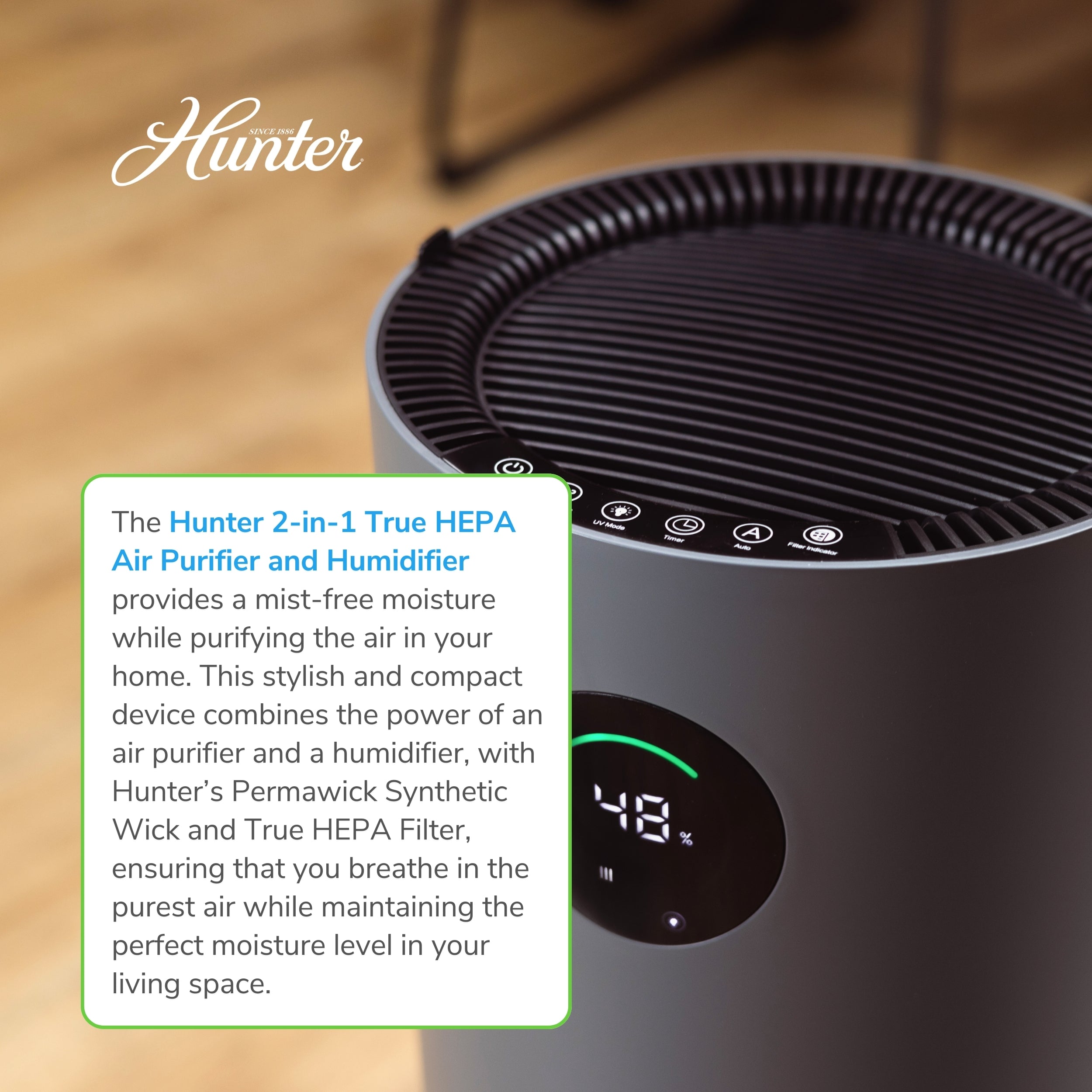 Hunter 2-in-1 True HEPA Air Purifier & Humidifier HPH625