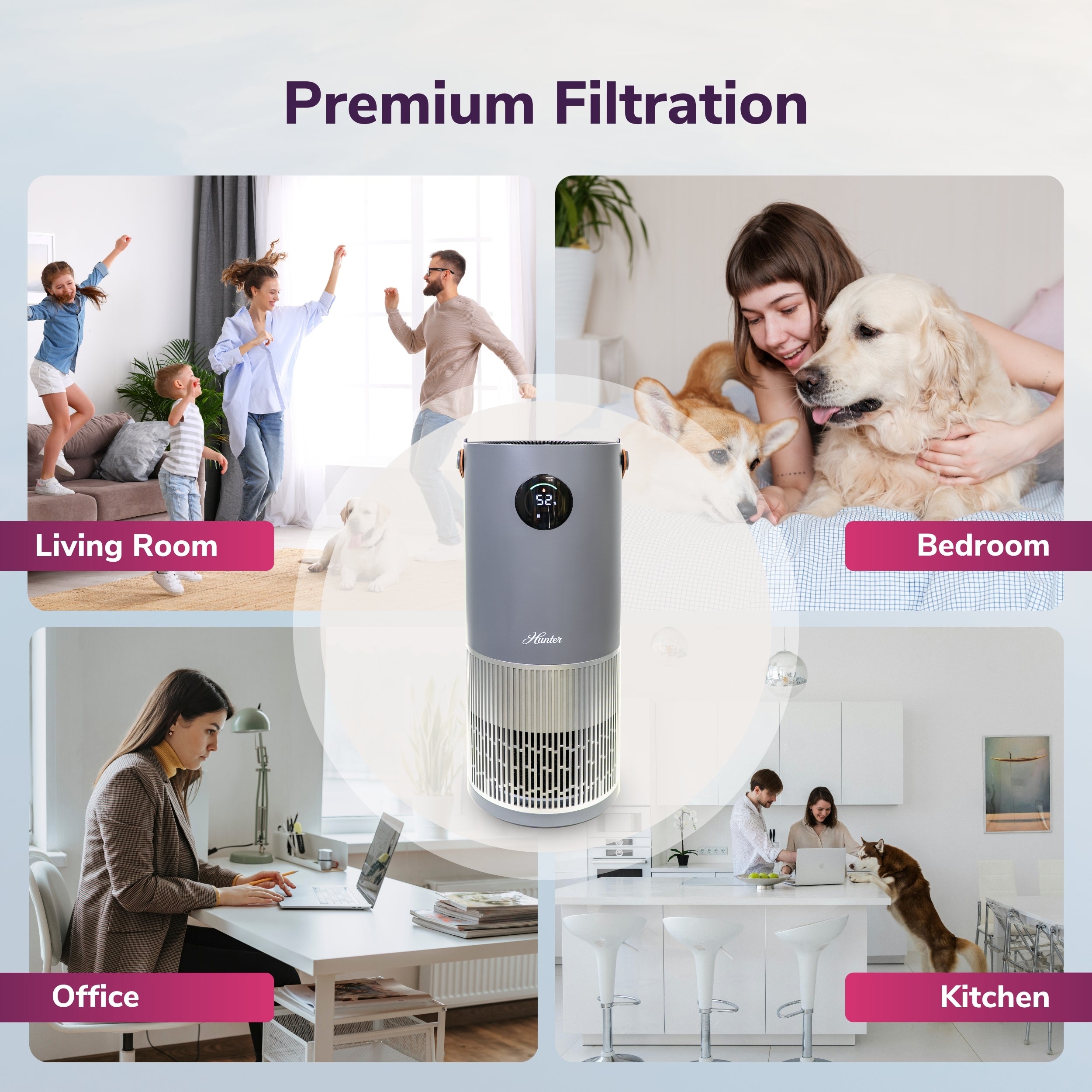 Hunter 2-in-1 True HEPA Air Purifier & Humidifier HPH625
