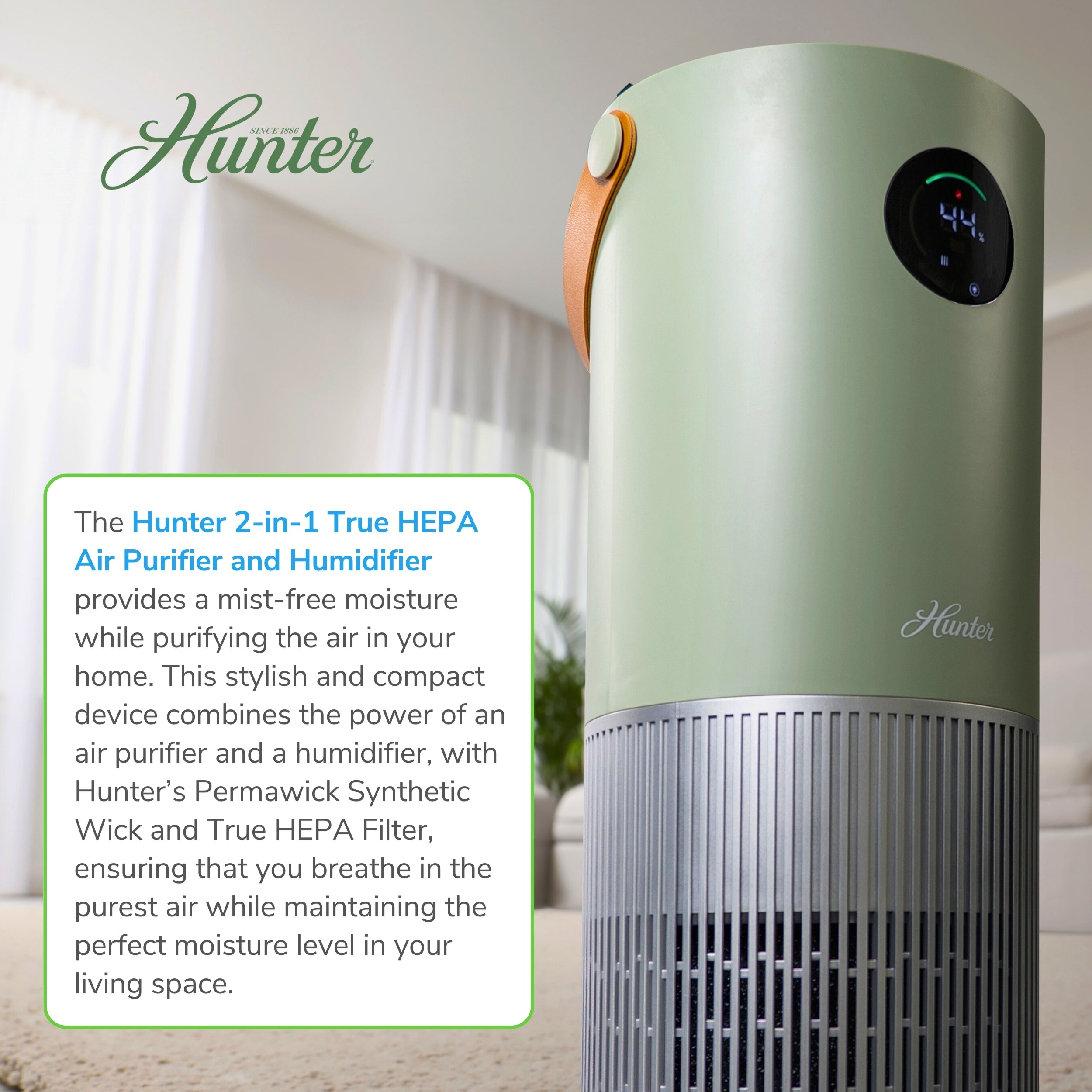Hunter 2-in-1 True HEPA Air Purifier & Humidifier HPH625