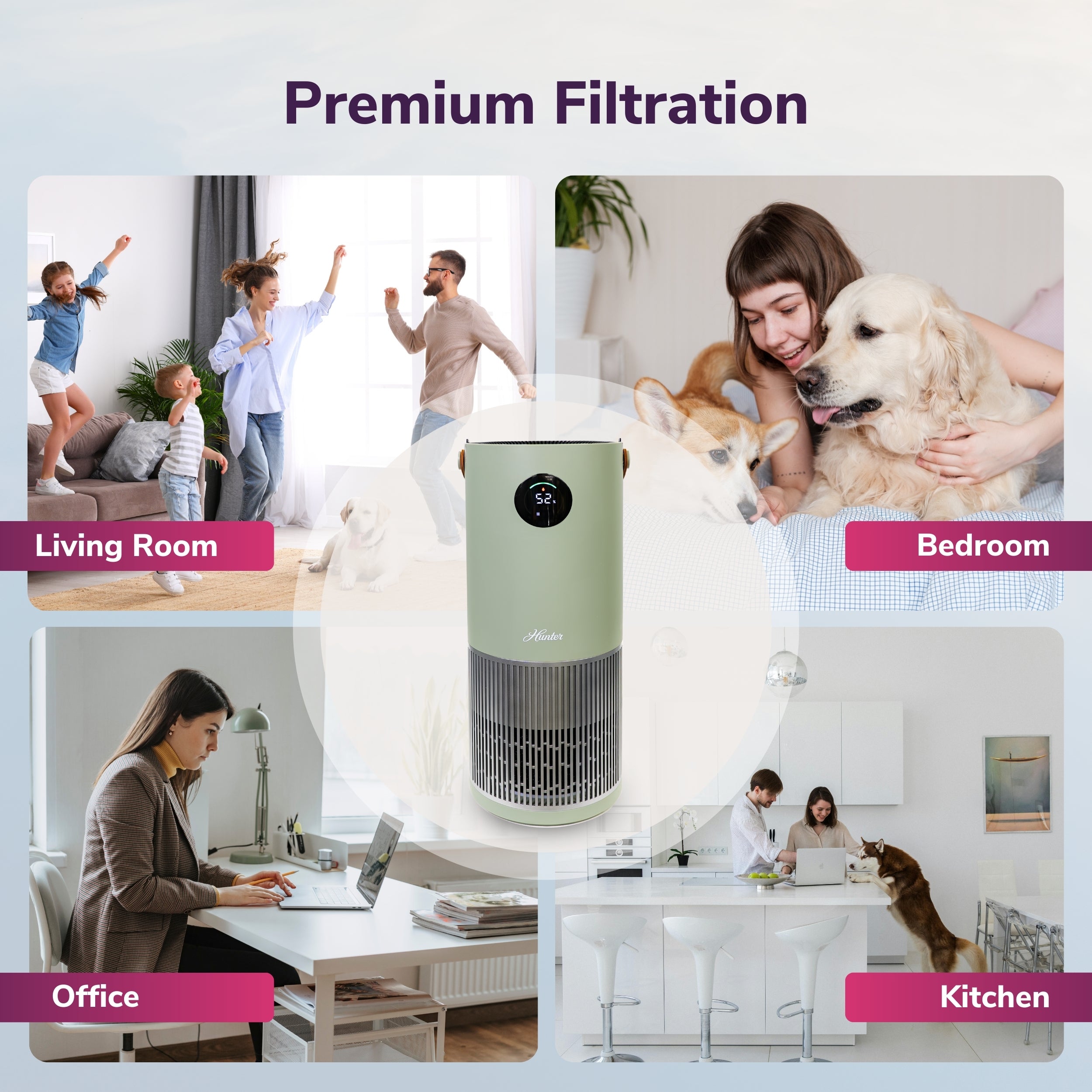 Hunter 2-in-1 True HEPA Air Purifier & Humidifier HPH625