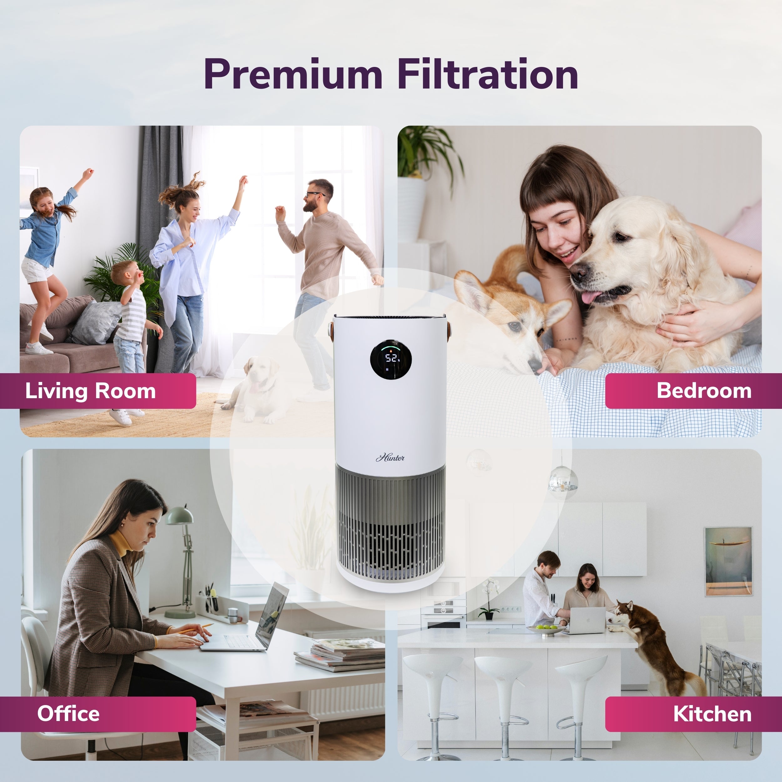 Hunter 2-in-1 True HEPA Air Purifier & Humidifier HPH625
