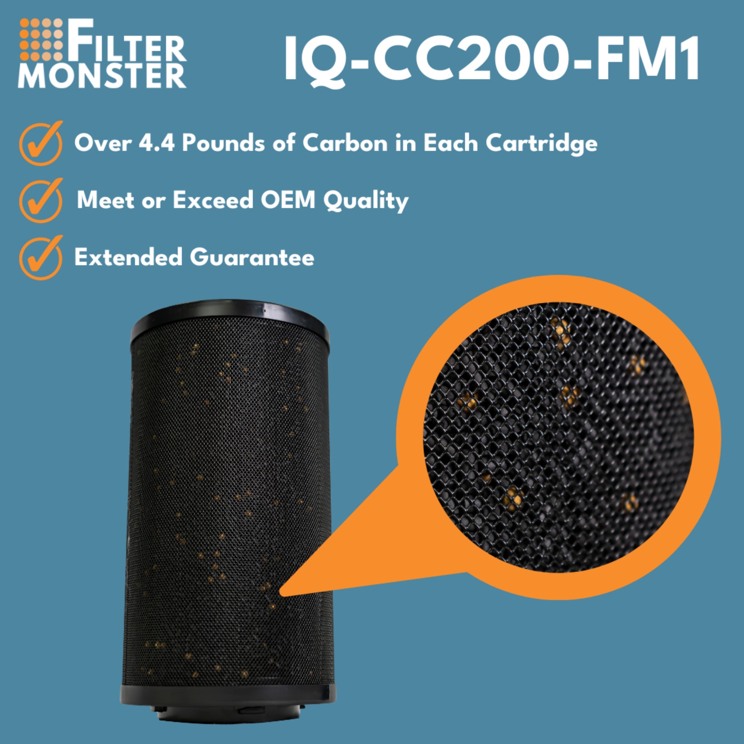 Filter-Monster Branded Activated Carbon Replacement Compatible with IQAir GC MultiGas Cartridges
