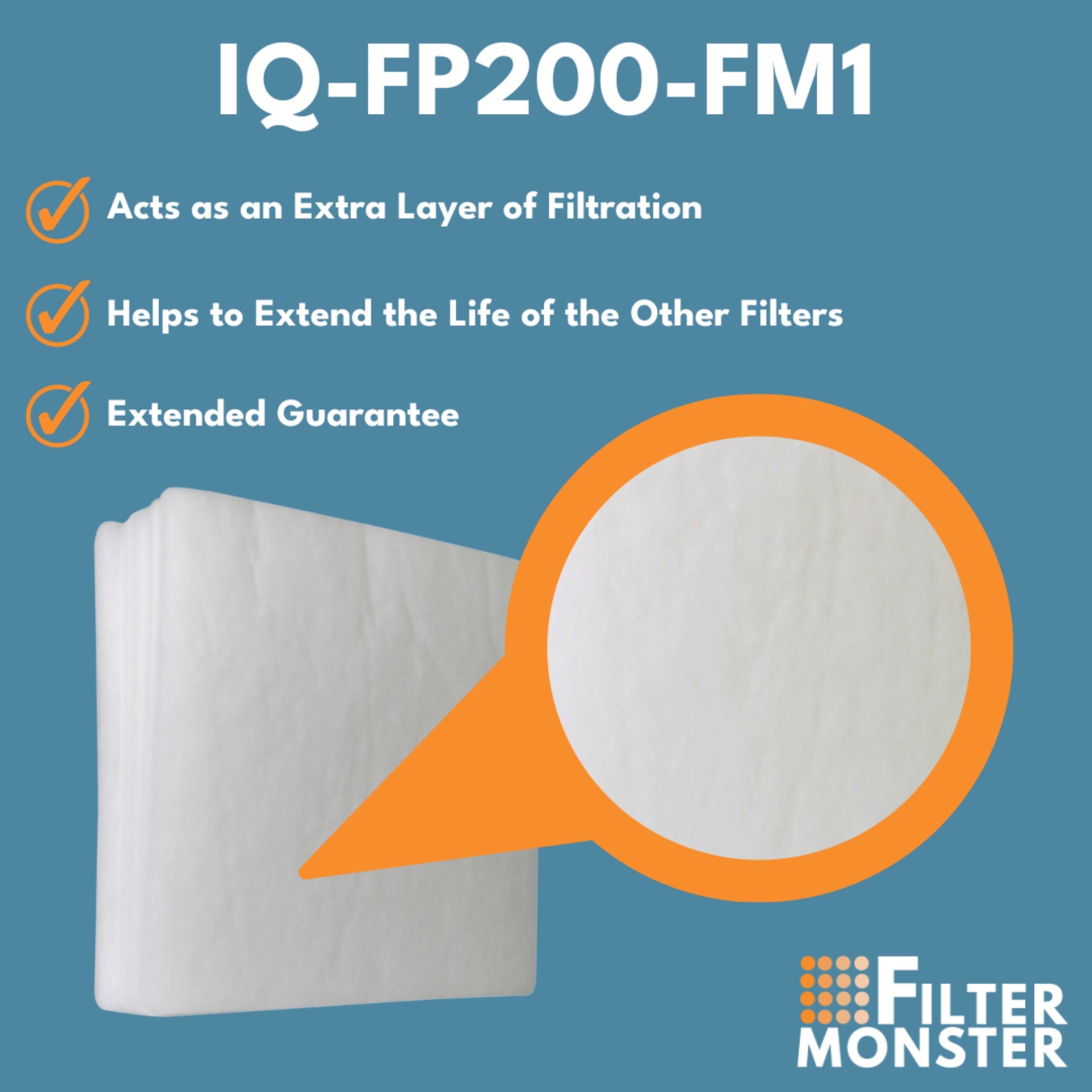 Filter-Monster Branded Replacement Pre-Filter Pack Compatible with IQAir PF40 Coarse Dust Pre-Filtration Kit