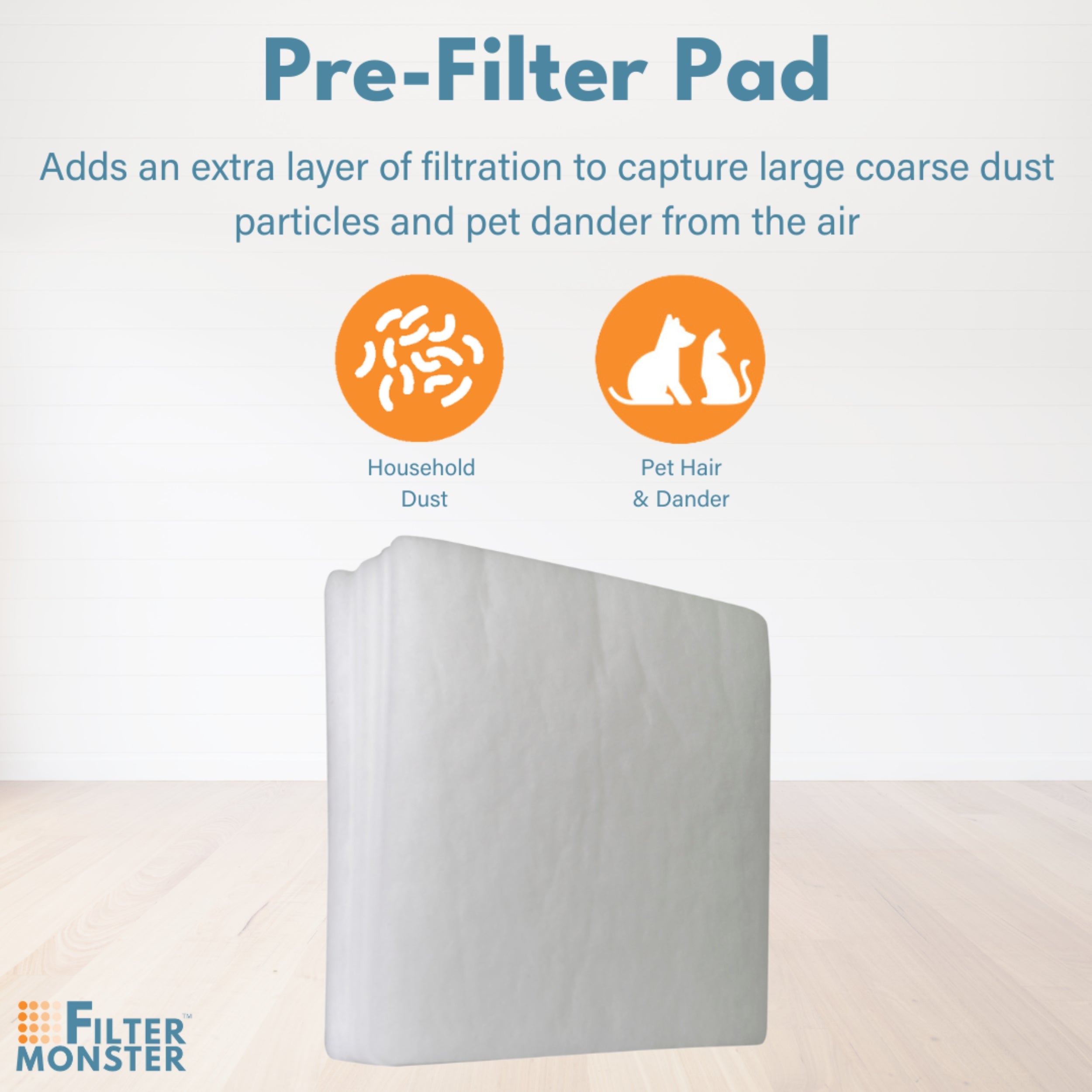Filter-Monster Branded Replacement Pre-Filter Pack Compatible with IQAir PF40 Coarse Dust Pre-Filtration Kit