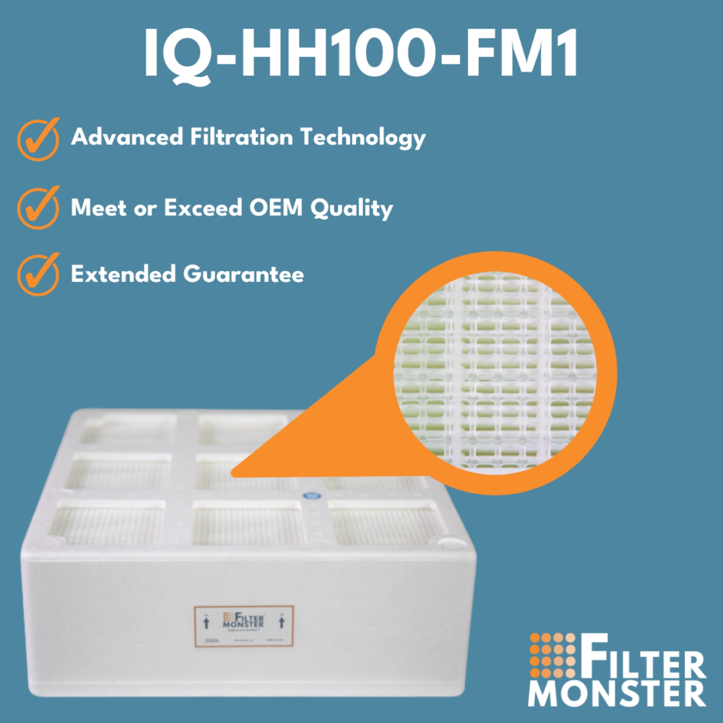 Filter-Monster Medical Grade True HEPA Replacement Compatible with IQAir HyperHEPA Filter