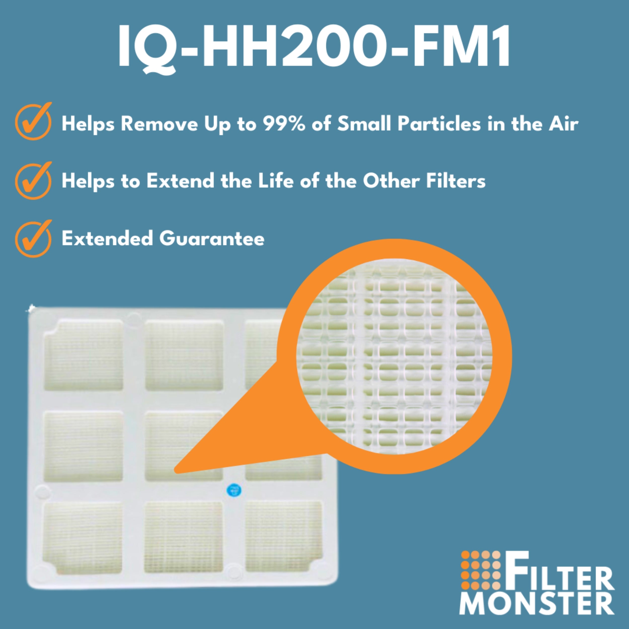 Filter-Monster Branded Medical Grade True HEPA Replacement Compatible with IQAir GC HyperHEPA Pre-Filter H11