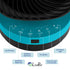 Rechargeable 4 Speed Orbital Dual Oscillating Fan with Remote