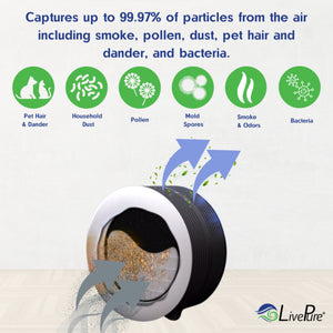 LivePure Capri Series True HEPA Tabletop Air Purifier, LP150THP