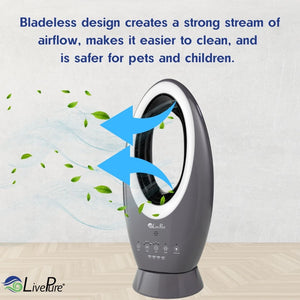 LivePure Bladeless Indoor/Outdoor Rechargeable Fan