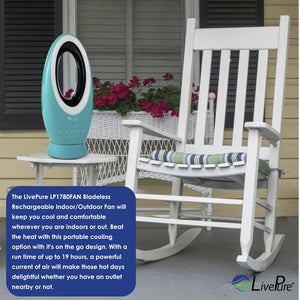 LivePure Bladeless Indoor/Outdoor Rechargeable Fan