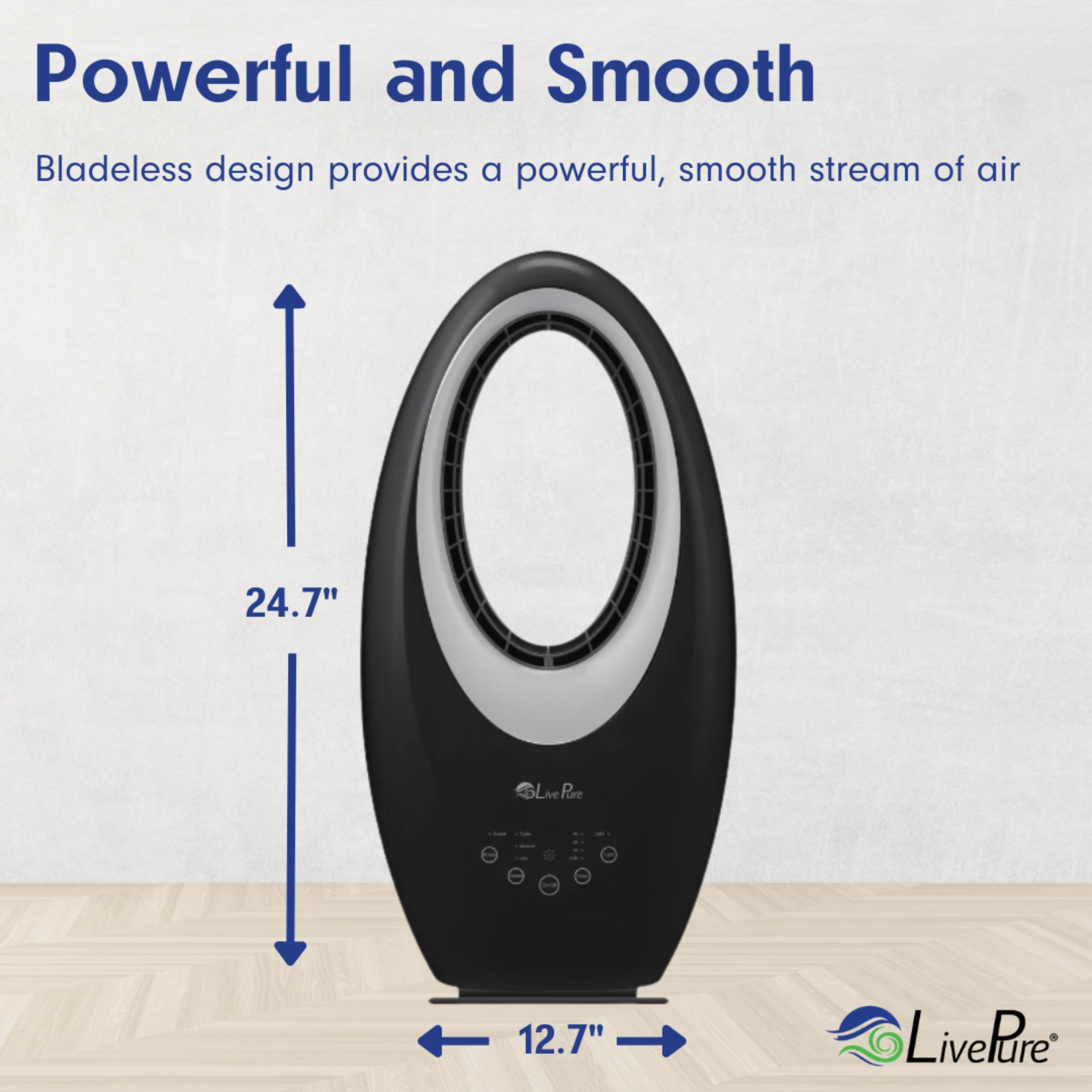 LivePure Oscillating Bladeless Fan with Filter & Aroma Tray LP1800FAPA