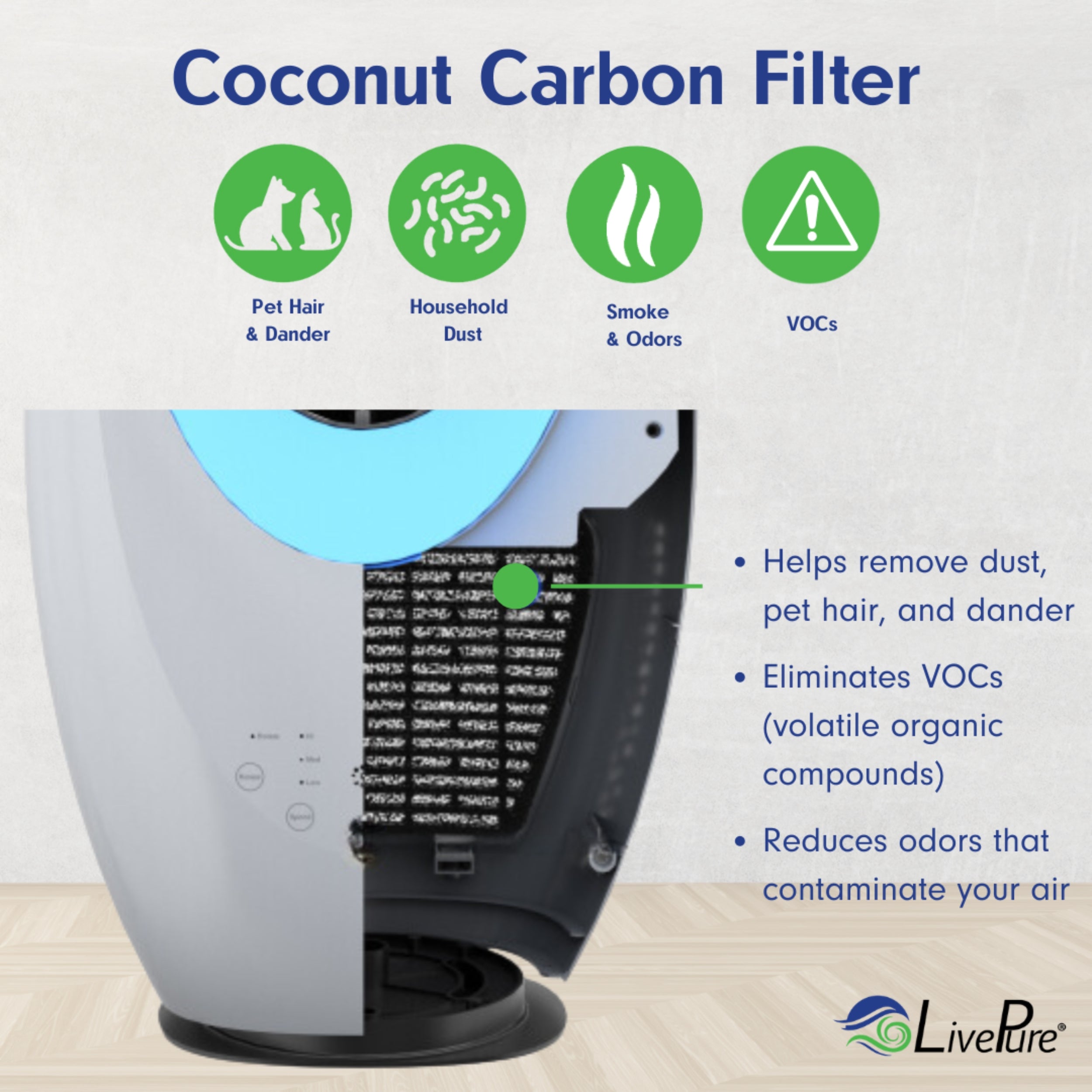 LivePure Oscillating Bladeless Fan with Filter & Aroma Tray LP1800FAPA