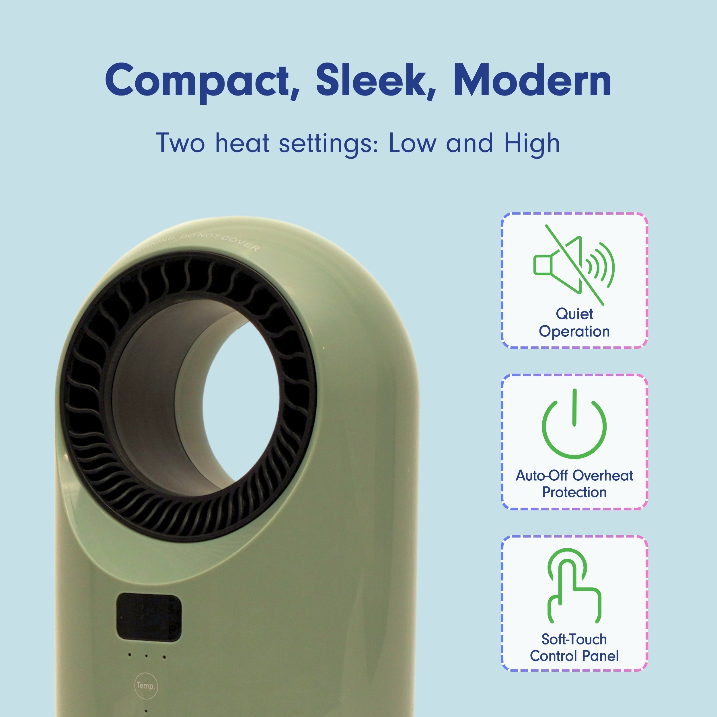 LivePure Turbine Vortex Auto-Duster Heater, LP2200