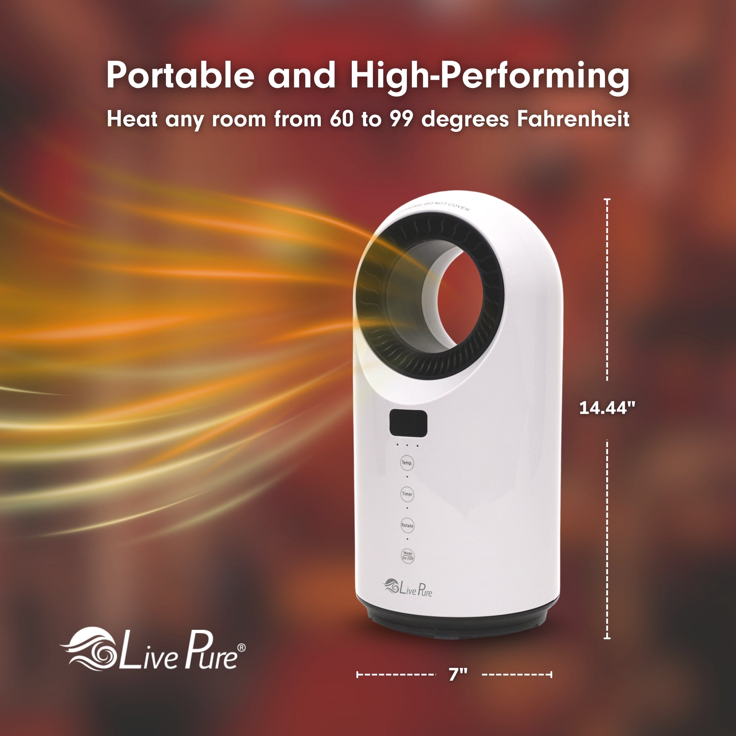 LivePure Turbine Vortex Auto-Duster Heater, LP2200