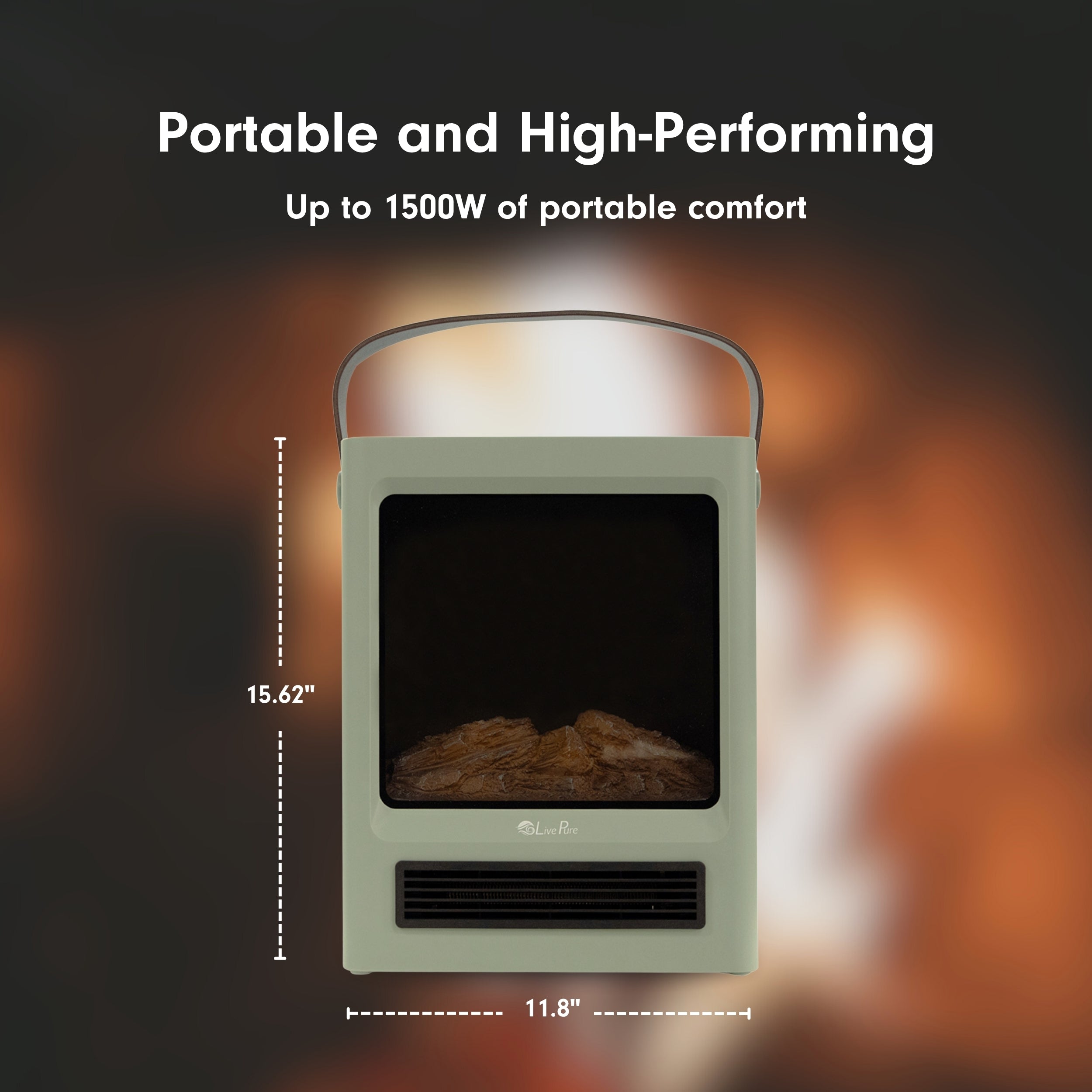 LivePure CrackleFlame Electric Space Heater