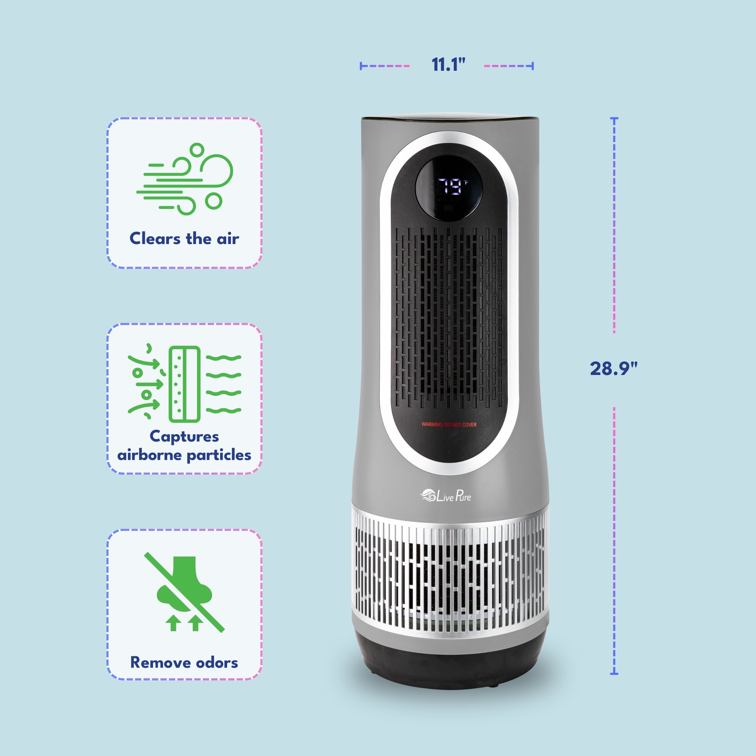 LivePure 3-in-1 Clean Heat Air Purifier/Heater LP500APHTR