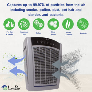 LivePure Bali Multi-Room True HEPA Console Air Purifier, LP550TH