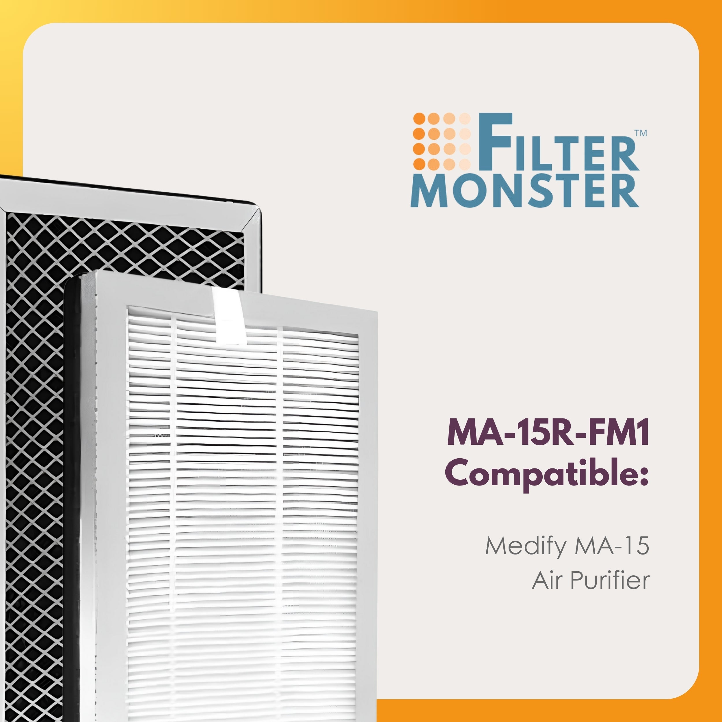 Filter-Monster Filter Bundle Compatible with Medify MA-15 Air Purifier