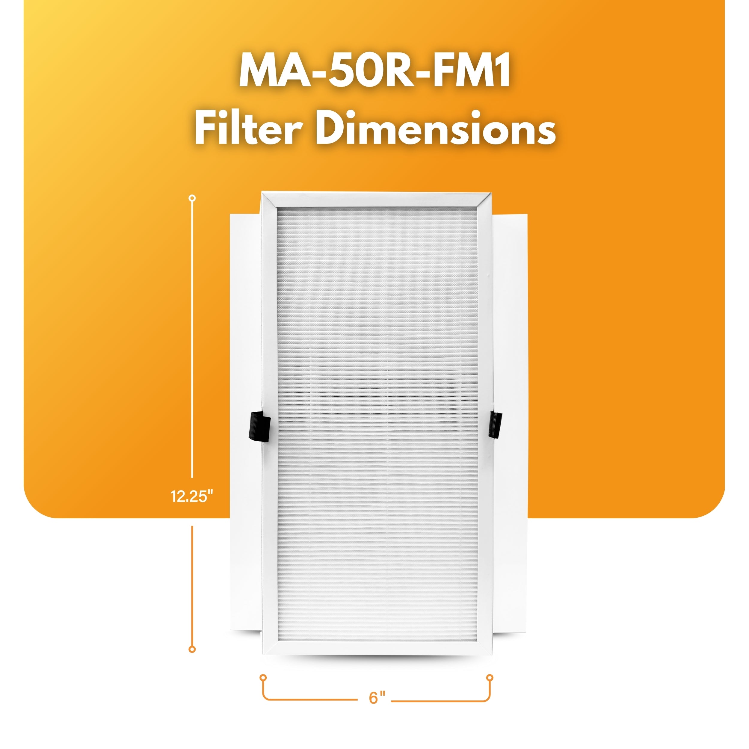 Filter-Monster HEPA Filter Bundle Compatible with Medify MA-50 Air Purifier, 1 Filter Box- 4 HEPA Filters Total